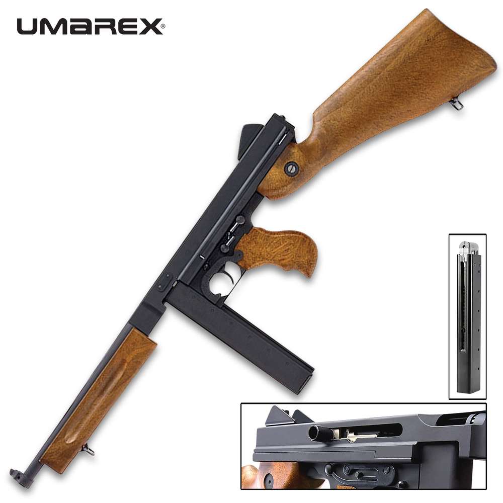 Umarex Legends M1A1 Thompson (Tommy Gun) 4.5mm BB Blowback CO2 Airgun ...