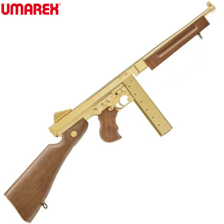 Umarex Legends M1a1 Gold Thompson Tommy Gun 4 5mm Blowback Co2 Airgun Bagnall And Kirkwood