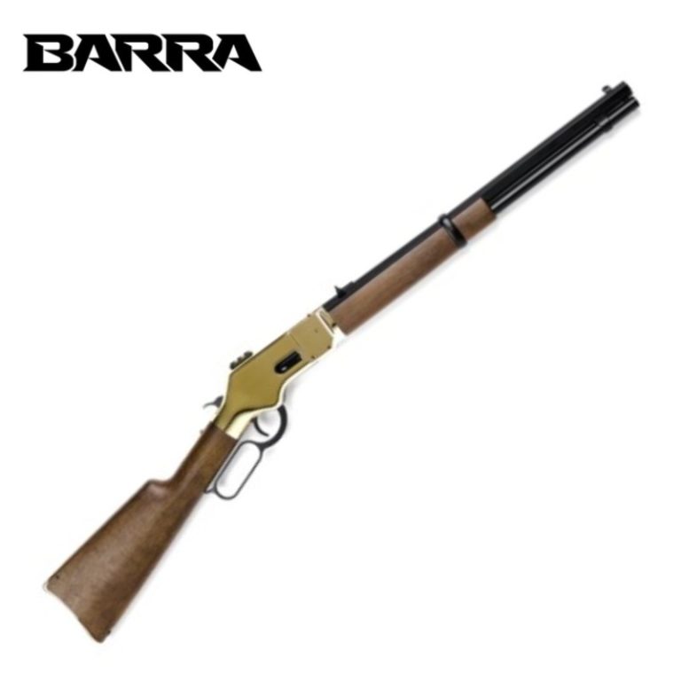 BARRA 1866 Shell Ejecting Leaver Action Repeater CO2 Air Rifle GOLD ...